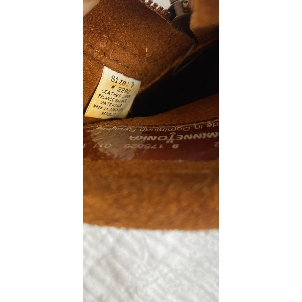 Minnetonka Girl's Brown Suede Leather Fringe Ankle Boots Moccasin Zipper -Sz 9T